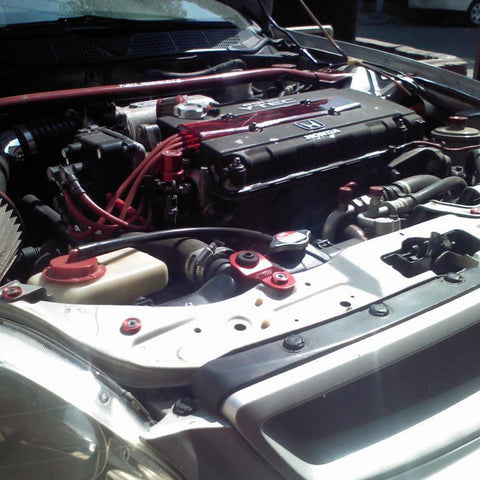 20Pcs CNC Billet Aluminum Engine Bolt Bay Screw Washer Dress Up Kit (Red)