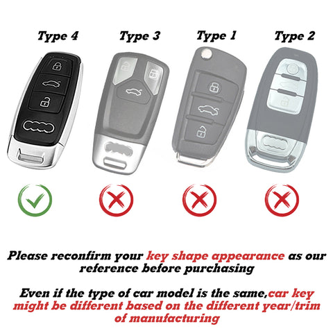Green Full Protect Remote Smart Key Fob Cover For Audi A6L A7 A8 w/3 Button Key