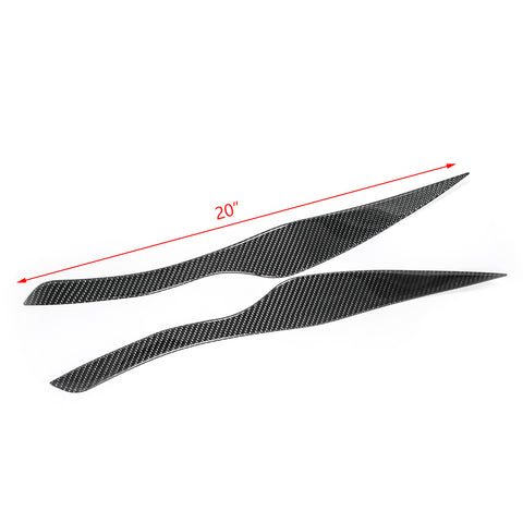 Carbon Fiber Headlight Eyebrow Eyelid Overlay Trim Decal Cover for BMW E90 E91 318i 320i 325i 2006-2012