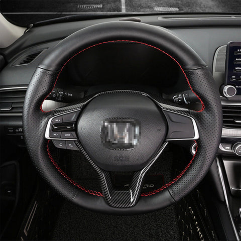Car Steering Wheel Frame Cover Trim,Carbon Fiber Style,Compatible with Honda Accord 2018-2022(2pcs)