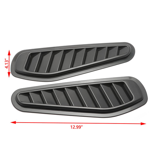 Car Hood Vent Scoop Kit Universal, ABS Car Air Flow Intake Scoop Cover Trim, JDM Hood Vent Bonnet Cover