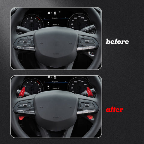 Red Alloy Steering Wheel Paddle Shifter Extension For Cadillac CT4 CT5 XT4 XT6