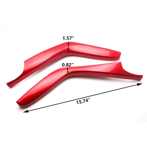 Red Interior Center Consoles Gear Shift Panel Side Molding Strip Cover Decoration Trim for Honda Civic 10th Gen 2016 2017 2018 2019 2020