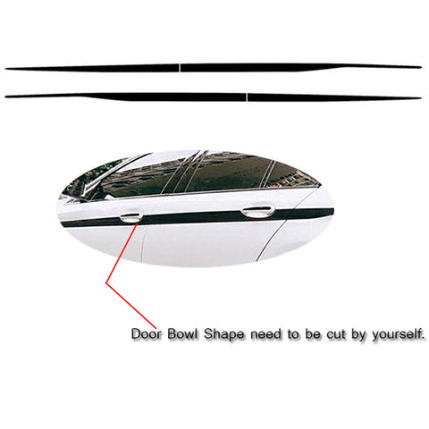 Black Car Door Side Skirt Stripe Waist Line Decal Body Sporty Decor Sticker for BMW Coupe Sedan - Car Exterior Decoration