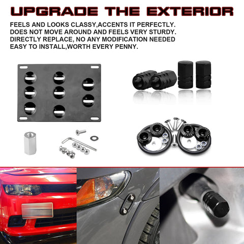 Tow License Plate + Air Valve + Release Fastener For Chevrolet Camaro 2016-2020