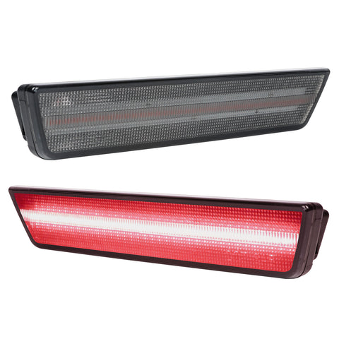 Rear Side Marker Light Compatible For Dodge Challenger 2008-2014, Dodge Charger 2011-2014 LED Red Rear Bumper Sidemarker Light Fender Parking Lamp Assemblies, Smoked Lens