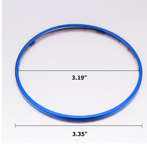 4pcs Blue/ Red Aluminum Car Door Audio Speaker Ring Cover Trim Decal for Mercedes Benz W205 C-Class GLC Class GLC200L 2015+