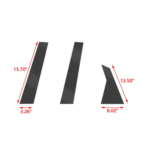 Carbon Fiber Pattern Car Window Pillar Post Trim Sticker for Honda Accord Sedan 2018 2019 2020