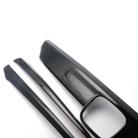 Front Grille Cover Moulding Trim fit for compatible with Honda Accord 2018 2019 2020 ABS Glossy Black Lip Bumper, 3PCS