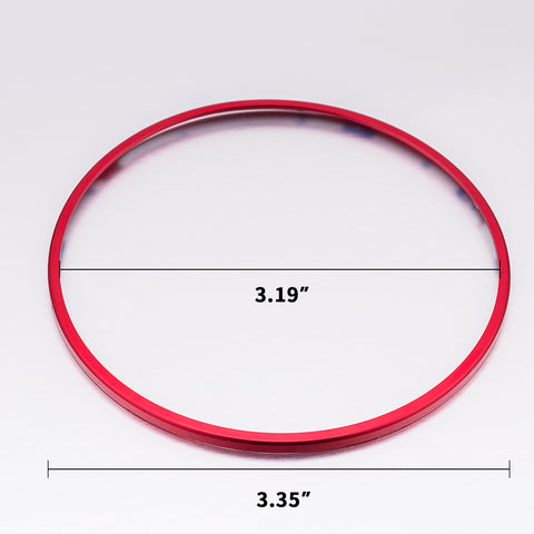 4pcs Blue/ Red Aluminum Car Door Audio Speaker Ring Cover Trim Decal for Mercedes Benz W205 C-Class GLC Class GLC200L 2015+