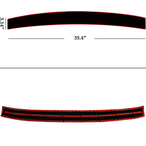 Rubber Auto Rear Bumper Guard Protector Trim Mosaic Checked Grid Pad Sticker Universal Fit for Car Trunk