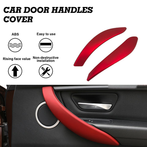 Red Interior Door Armrest Frame Molding Cover For BMW 3 4 Series F30 F31 F32