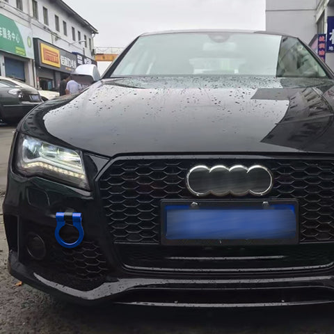 Set Anodized Alloy Blue Track Racing Style Tow Hook For Audi A4/S4 B8 2008-2019