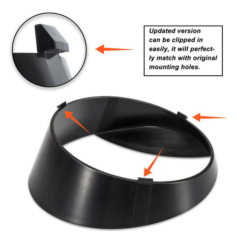 for Jeep Wrangler JL 2007-2017 Headlight Cover - Angry Bird Mad Eyes Insert Ring Trim Clip-in Bezels