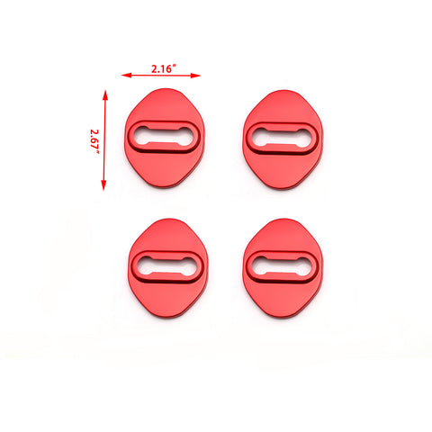 4pcs Blue/Black/Red/Silver Door Lock Cover Stainless Steel Car Door Lock Latches Cover Protector for Toyota Camry 2006-up