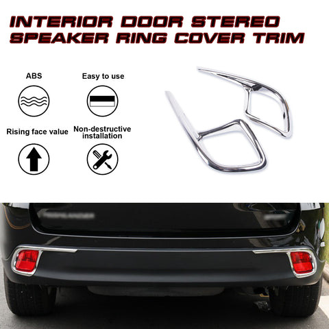 Chrome Rear Bumper Reflector Fog Lamp Cover Trim For Toyota Highlander 2014-2019