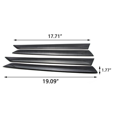 4pcs Car Interior Door Panel Stripe Cover Molding Trim ABS Carbon Fiber for Honda Accord 2018 2019