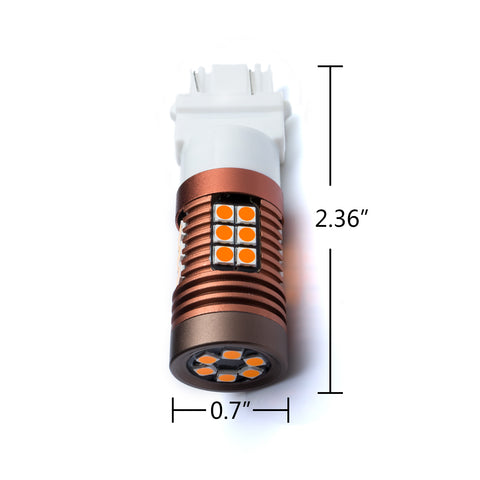 2x 30-SMD LED 3157 4157 3757A S25 Bulb for Brake Tail Stop Light Front Rear Turn Signal Lamp Parking Backup Reverse Light DRL Error Free