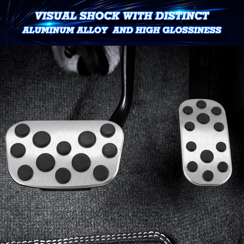 Silver Aluminum Brake and Gas Accelerator Pedal Covers For Toyota Corolla 2020+
