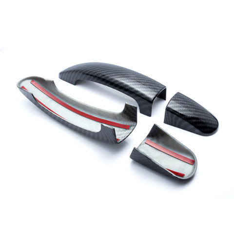 Sporty Carbon Fiber Style Car Exterior Door Handle Cover Trim Protector for Ford Focus Escape 2013-2018
