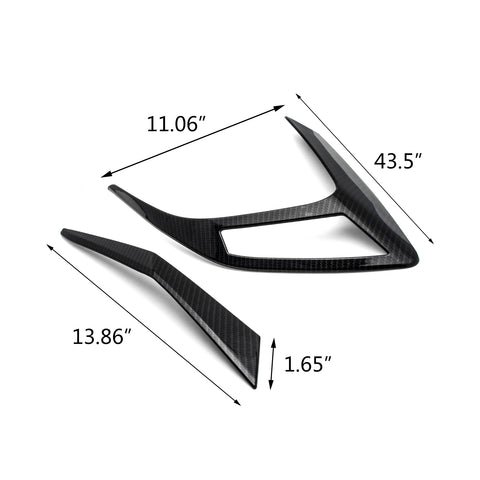 4x Sporty Racing Carbon Fiber Style / Styling ABS Chrome Rear Light Cover Trim for Honda Civic 2016-2019 Sedan Only