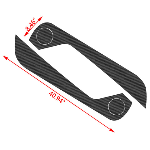 2pcs Carbon Fiber Texture Car Door Protector Anti-kick Sticker Door Side Edge Guard Protective Decal for Ford Mustang 2015-2020