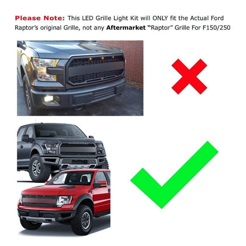 White/Amber Switchback LED DRL Fog Light Kit for Ford F-150 Raptor 2017-up, 5-LED OEM Assembly w/Turn Signal Feature