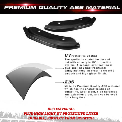 For Challenger SRT Hellcat 2015-2023 Black Bumper Corner Spoiler Protector Trims