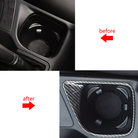 Carbon Fiber Style Dashboard Gear Shift Door Pull Hand Cover For RAV4 2013-2018