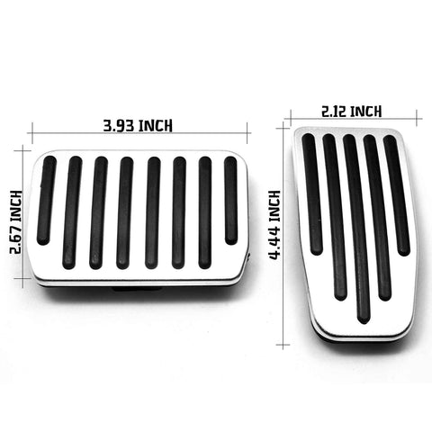 for Tesla Model 3 Accelerator Brake Pedal Cover - Anti-slip Gas Brake Paddle Protector - Non-slip Aluminium Brake Foot Pedal Pad with Rubber Handle - Set of 2