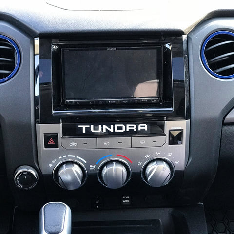 Red / White Dashboard Radio Letter Insert Overlay Vinyl Decal Sticker for Toyota Tundra 2014-2019