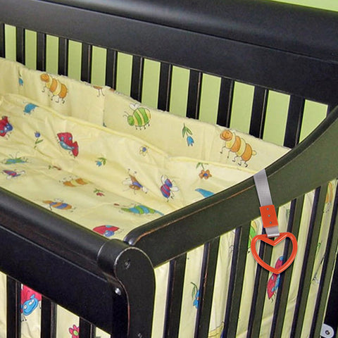 Orange Tsurikawa Handle Ring Heart Shaped Japanese Car Warning Loop Decoration