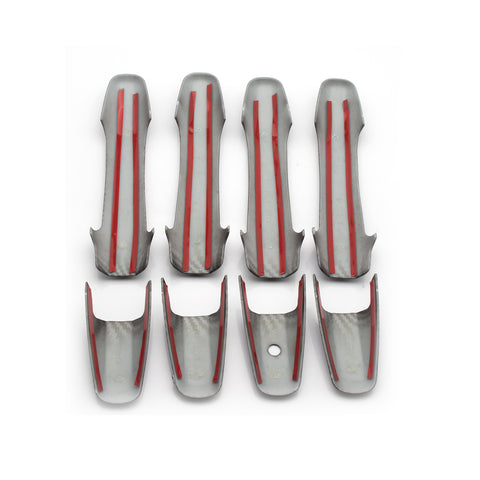 Sporty Carbon Fiber Style Door Exterior Handle Cover Trim Protector for Honda Civic 2006-2011, Fit Honda Pilot 2009-2015