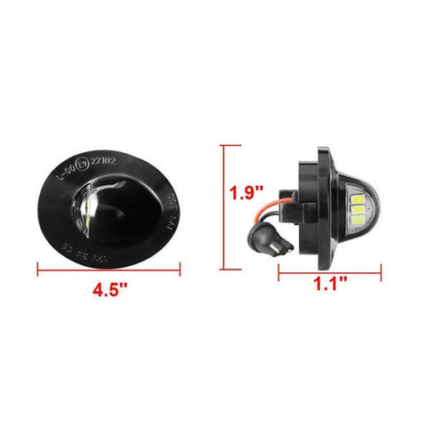 2 x LED License Number Plate Light Kit, License Tag Lamp for Ford F150 F250 F350 F450 F550 Explorer, Error Free Direct Fit, Xenon White