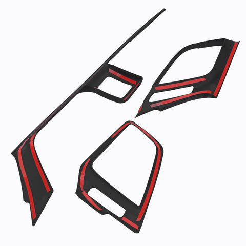 Carbon Fiber Pattern Dashboard Air Vent Decor Cover Trim Decal Sticker for Honda Civic 10th 2016-2020