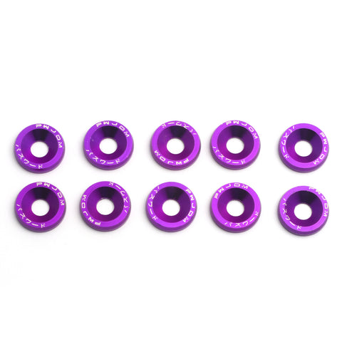Blue / Black / Red / Gold / Purple / Silver Fender Bumper Washer Bolt, CNC Finishing Washer Engine Bay Screw Dress Up Fastener Kit