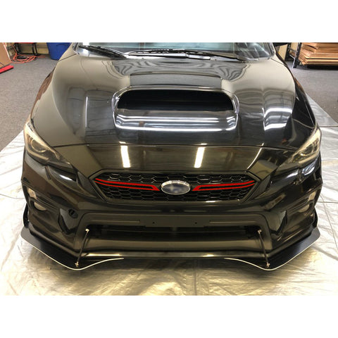 Glossy Red / Fluorescent Yellow Front Grille Pinstripe Vinyl Sticker Trim for Subaru WRX STI 2018 2019 2020, Racing Sport Front Hood Panel Pre-cut Stripe Decal Molding