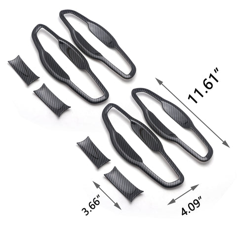 4pcs for Honda CR-V CRV 2017 2018 2019 2020 2021 Door Handle Bowl Panel Cover Trim, Carbon Fiber Style Side Door Handle Protector