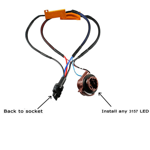 2pcs 3157 4157 Hyper Flash Pre-wired Load Resistors LED Switchback Turn Signal Light Error Fixer