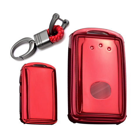 Red Soft TPU Full Protect Remote Smart Key Fob Cover Case For Mazda 3 2019-2025