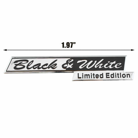 Black & White Limited Edition Letter Emblem Tailgate Side Fender Sticker for Land Rover