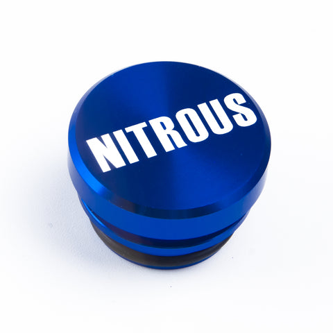 NITROUS Cigarette Lighter Push Button Plug Replacement Cover, Aluminum Blue, Fit Cars Trucks SUVs with 12V Power Source