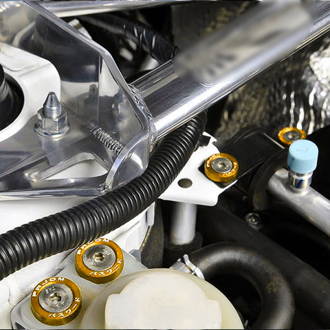 20PCS CNC Billet Aluminum Engine Bolt Bay Screw Washer Dress Up Kits (Gold)