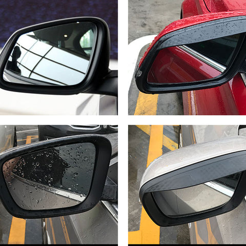 2pcs Rear View Side Mirror Rain Visor Shade Guard for Nissan Murano Rogue X-trail Rogue Sport 2014-2018, Carbon Fiber Texture Rearview Mirror Snow Visor Guard Anti-rain Eyebrow