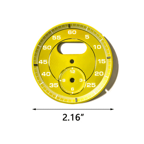Guard Red / Racing Yellow Dial Gauge Face Cover Trim Sporty Chrono Decorative Overlay for Porsche Macan Boxster Cayman 991