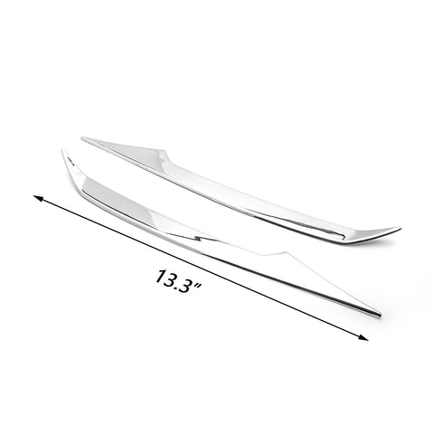 2pcs ABS Chrome Headlight Head Lamp Lower Cover Trim for Toyota RAV4 2016-2018