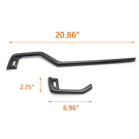 for Toyota RAV4 2019-2024 Center Console Dashboard AC Outlet Cover Trim, ABS Carbon Fiber Central Dashboard Air Vent Frame Moulding