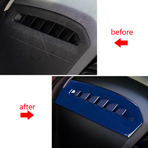 2X Blue ABS Side AC Air Vent Outlet Cover Trims Decor For Toyota Camry 2018-2024