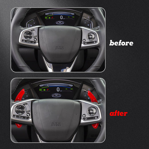 Red Aluminum Steering Wheel Paddle Shifter Extension For Honda Accord Civic 10th CRV