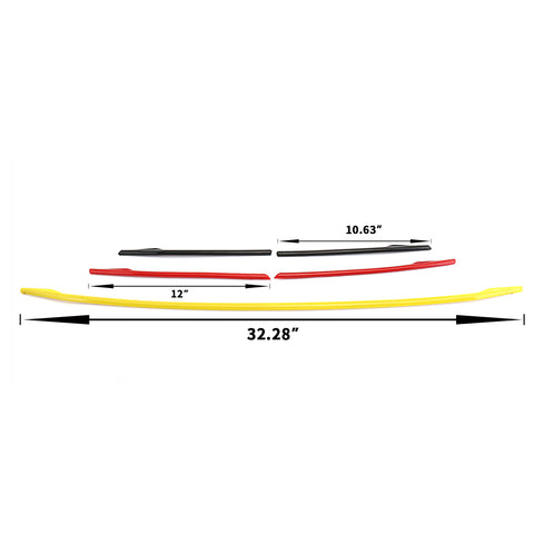 5pcs Germany Flag Style Front Kidney Grille Grill Insert Strip Trim Cover for Audi A4 2017-2018 2019